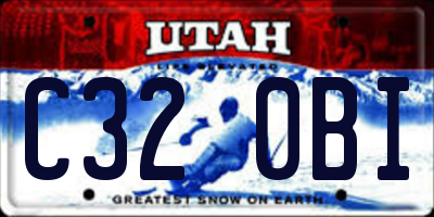 UT license plate C320BI