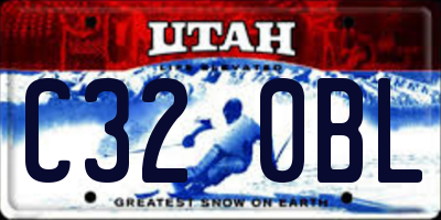 UT license plate C320BL