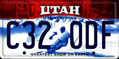 UT license plate C320DF