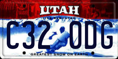 UT license plate C320DG