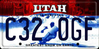 UT license plate C320GF