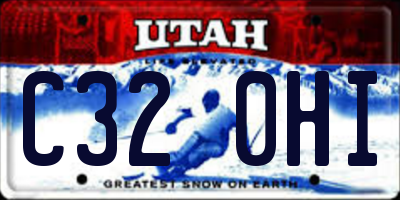 UT license plate C320HI