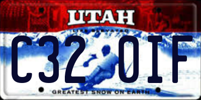 UT license plate C320IF