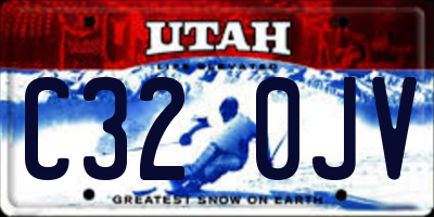 UT license plate C320JV