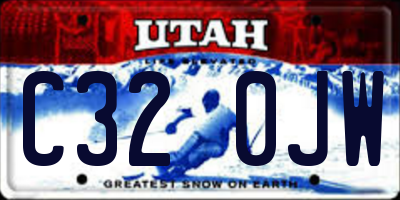 UT license plate C320JW
