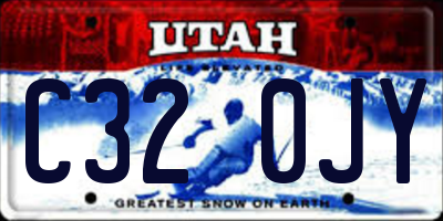 UT license plate C320JY
