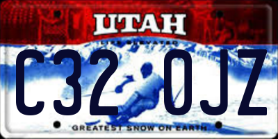 UT license plate C320JZ