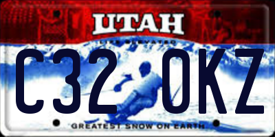 UT license plate C320KZ