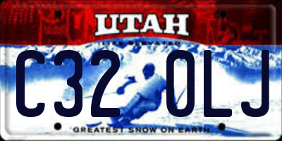 UT license plate C320LJ