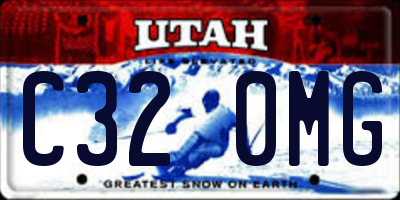 UT license plate C320MG
