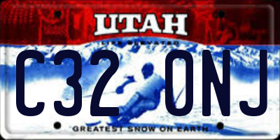 UT license plate C320NJ