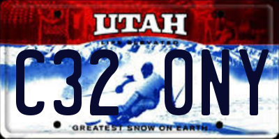 UT license plate C320NY