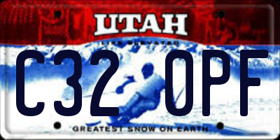 UT license plate C320PF