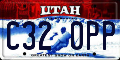 UT license plate C320PP