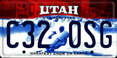 UT license plate C320SG