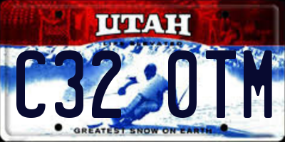 UT license plate C320TM
