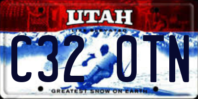 UT license plate C320TN