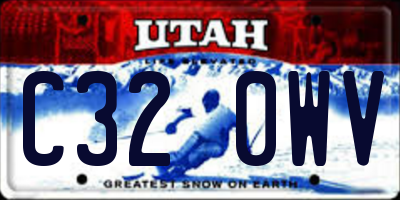 UT license plate C320WV