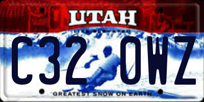 UT license plate C320WZ