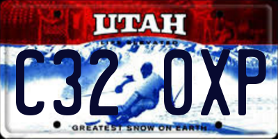 UT license plate C320XP