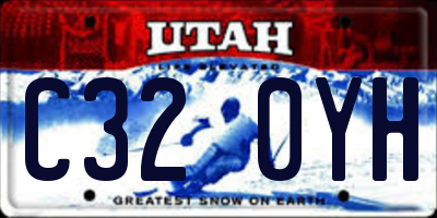 UT license plate C320YH