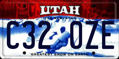 UT license plate C320ZE