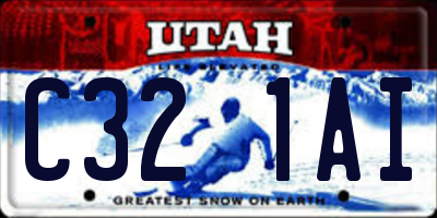 UT license plate C321AI