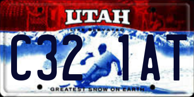 UT license plate C321AT