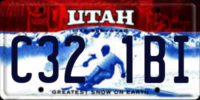 UT license plate C321BI