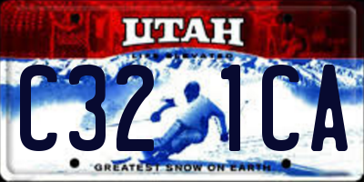 UT license plate C321CA