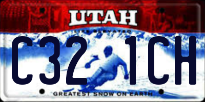 UT license plate C321CH