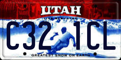 UT license plate C321CL