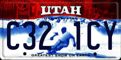 UT license plate C321CY