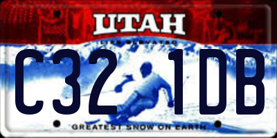 UT license plate C321DB