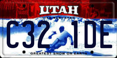 UT license plate C321DE
