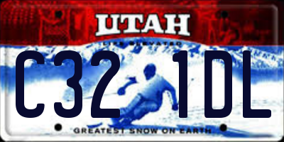 UT license plate C321DL