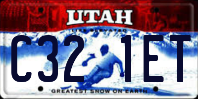 UT license plate C321ET