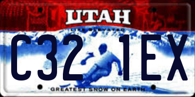 UT license plate C321EX