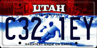 UT license plate C321EY