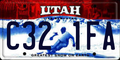 UT license plate C321FA