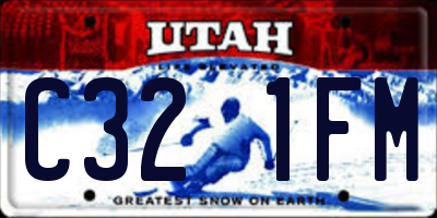 UT license plate C321FM