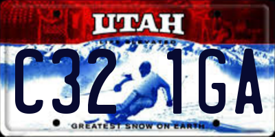 UT license plate C321GA