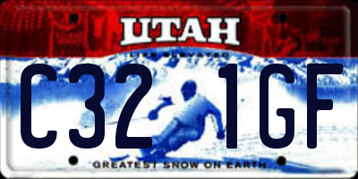 UT license plate C321GF