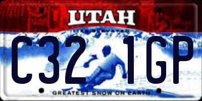 UT license plate C321GP
