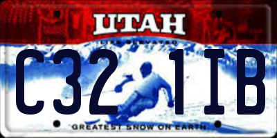 UT license plate C321IB