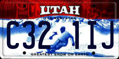 UT license plate C321IJ