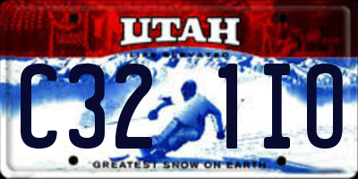 UT license plate C321IO