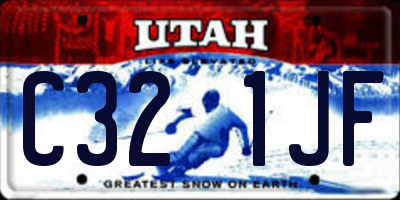 UT license plate C321JF