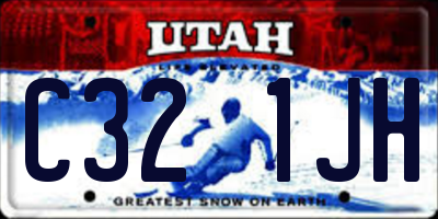 UT license plate C321JH