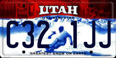 UT license plate C321JJ